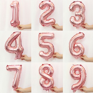 16inch Number Balloon Birthday Party Decorations Rosegold Foil Balloon Number Balloons