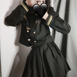 Japanese JK Uniform Sailor Suit For Girls Black Korea Style School Uniforms Cute Lolita Anime