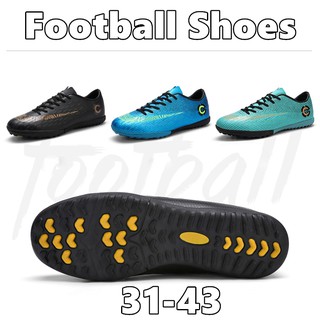 Men's Outdoor Futsal Shoes Youth Professional Low Tops Soccer Shoes Plus Size 31-43
