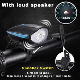 【Bicycle Light】Bike Light with Loud Bike Horn, Rechargeable Bicycle Light Waterproof Cycling Lights, Bicycle Light Front with Loud Sound Siren, 3 Lighting (3)