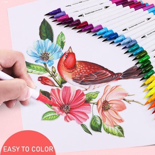 Acrylic Paint♞∏▩12/24/36/48/60/80/100 Colors Watercolor Brush Pen Colors Marker Pens Painting Drawin