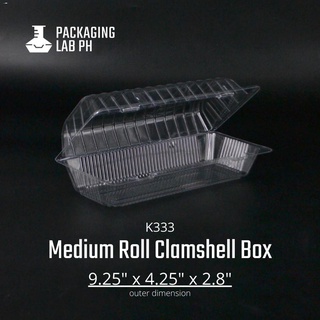 Gift▨✿✢[10 pcs] Half Roll and Loaf size Plastic Clamshell Container