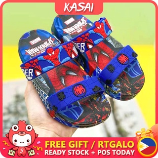 KASAI Children Sandals For Kids Boys Summer Non-slip Sandals for kids new spiderman two strap put on
