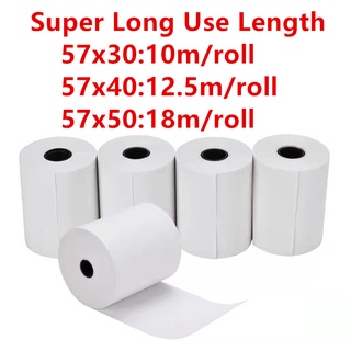 65GSM Thick Thermal Paper Coreless 57x30 57x40 57x50mm For POS Bluetooth Thermal Printer foodpanda