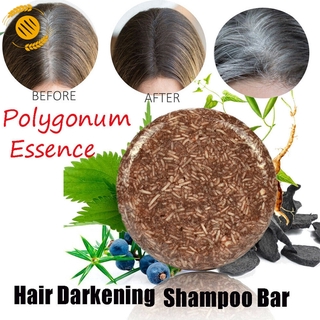 [LUCKY]【Ready Stock】Hair Darkening Shampoo Bar Natural Organic Conditioner and Repair Hair Color