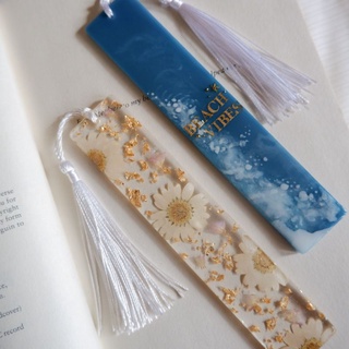 Handmade Resin Bookmark with Real Pressed Flowers
