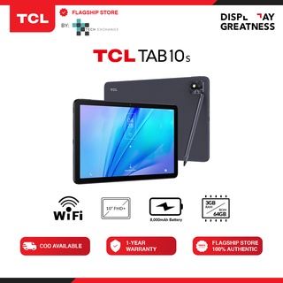 TCL TAB 10S w/ T-Pen 3GB+32GB Expandable up to 256GB, 8000mAh, 10-inch FHD, Android 10, Tablet