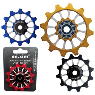 Latest accessoriesmi.Xim 12T MTB Bicycle Rear Derailleur Jockey Wheel Ceramic Bearing Pulley AL7075
