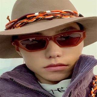 2021 New Fashion Cat Eye Sunglasses Women Personality Jelly Color Polygon Glasses Trend Eyewear (6)