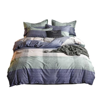 Four piece bed set spring and autumn quilt cover bedding sheet single student dormitory three piece bed sheet set (3)