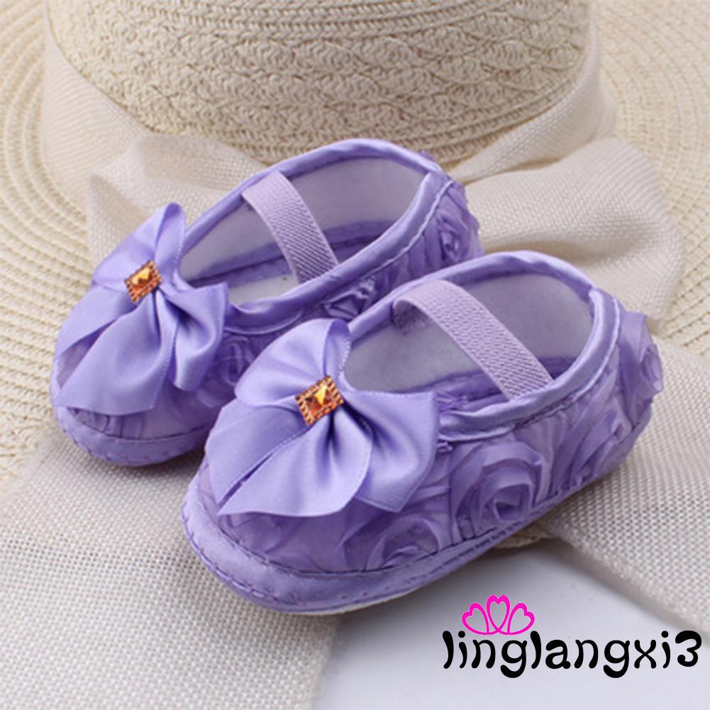 LAH-Newborn-18M Infants Baby Girl Soft Crib Shoes Moccasin