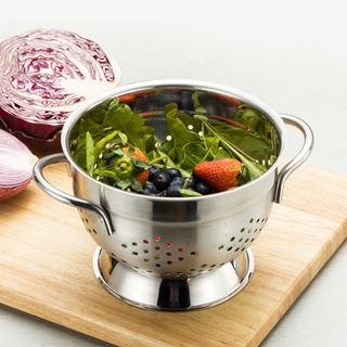✚┅☇Stainless Steel Fruit Colander Vegetable Strainer Washing Bowl Pasta Bowl