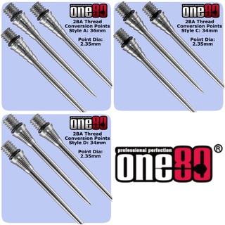 ✎One80 Standard Conversion Point Dart Points 2BA for soft tip darts 2.35mm
