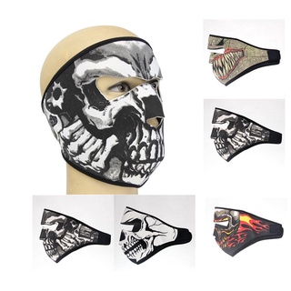 face motor▣ஐ○WELL Reversible Neoprene Skull Full Face Mask Cycling Motorcycle Ski Sports