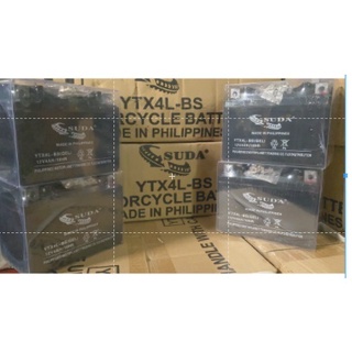 【Ready Stock】♛♤Suda Motorcycle battery YTX4L Xrm125 Wave100 Rs125 Mio Soulty