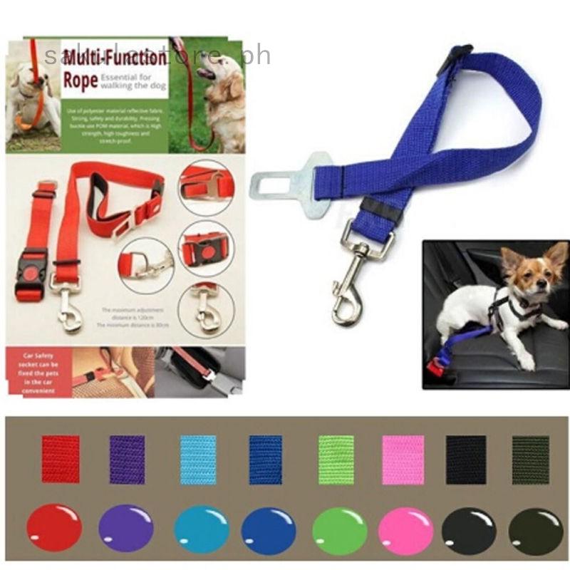 Dog Safety Seat Belt Car Adjustable Nylon Pet Harness Restraint Lead Travel