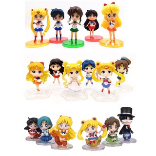Sailor Moon Chibi Set Of 5 &6 Anime Figure