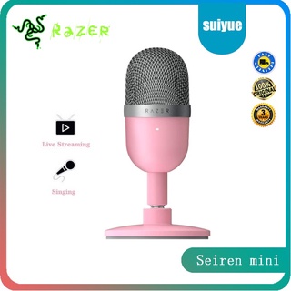 Razer Seiren mini USB streaming microphone with precise supercardioid pickup pattern-pink