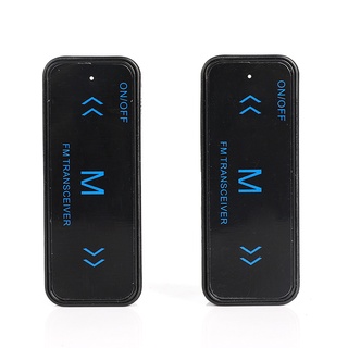 Mini Walkie Talkie 2-way FM Radio Transceiver + 2 Headphones USB Charge Portable Headphone Support M (6)