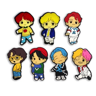 BTS characters design shoes accessories buckle Charms Clogs Pins