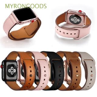 MYRONGOODS Genuine Leather Apple Watch Replacement Strap for iWatch Series 4 3 2 1