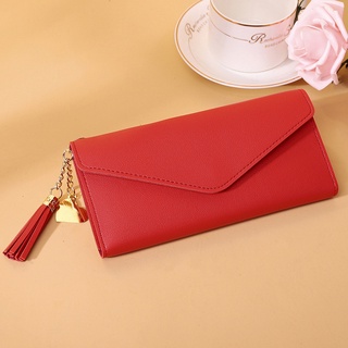Mumu Tassel Ladies Korean Leather Long Wallet Card Package Ins Women Fashion Long wallet