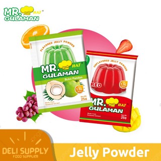 Flavored Jelly Powder Mr. Hat Gulaman Buko Pandan White Green Orange Mango Grapes Black (1)