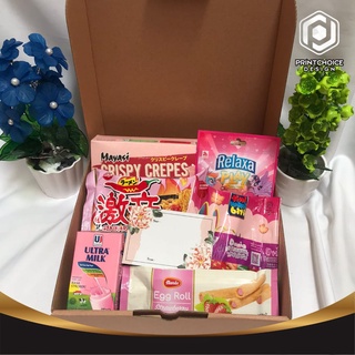 Hampers SNACK BOX / GIFT BOX / SNACK BOX / Birthday KADO / Graduation KADO - PINK Package