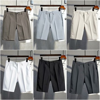 【ST Shop】Ready Stock Business Fashion Shorts Men's Summer Plain Oversized Korean Style Slim Fit Pants (1)