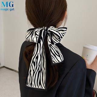 Retro Korean Style Binding Hair Silk Scarves Leopard Print Hair Band Women Hair Accessories