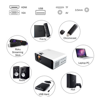 ◈☑VISTEK Android Projector WiFi Sync Bluetooth Projector Support 1080P 3D Video Movie (5)