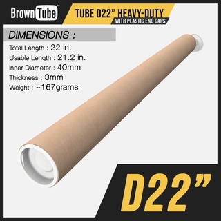 D22 Poster Tube WITH LID - Browntube Mailing Paper TubeD22 (For JYP & YG documet / poster)