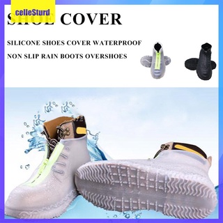 （fenash） Silicone Shoes Cover Waterproof Outdoor Non Slip Adult Rain Boots Overshoes for Indoor Outdoor Rainy Days