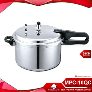 【Ready Stock】☫❁Micromatic MPC- 10QC 10 Quarts Pressure Cooker 28cm (Silver)