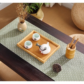 Wooden Breakfast Serving Trays Japanese-Style Multi-Sizes Bamboo Tea Tray (5)