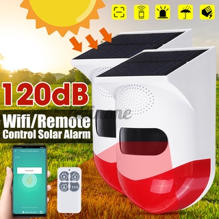 Outdoor Solar Power WIFI Remote Control Alarm Security Motion Sensor Detector AL