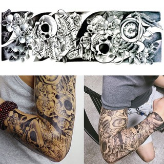 ✨aimy✨Waterproof Mens Cool Full Arm Temporary Tattoo Sticker Removable Sleeve