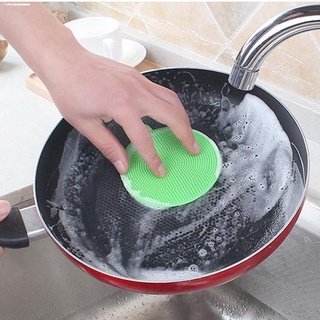 Sponges & Scouring Pads✆sponge brush♗﹉1PC Magic Silicone Dishwashing Sponge Scrubber Cleaning Brush