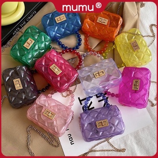Mumu #2085 Cute Jelly Mini Sling Chain Bag Ladies Korean Fashion Candy Bags Sale For Women