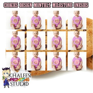 Baby Monthly Milestones | Girl Cookies