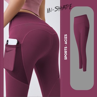 Sports Leggings Women with Pockets for Running/Fitness /Workout Leggings High Waist with Mesh Side Pocket