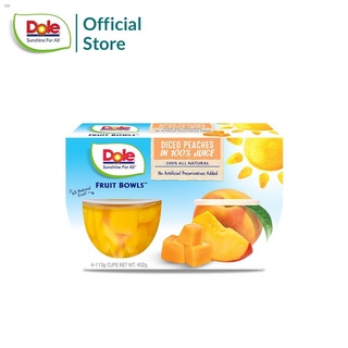 Preferred☍♧✺Dole Fruit Bowls Diced Peaches 4.3oz (Pack of 4)