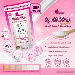 Precious Beauty Spa Milk Salt with Collagen & Whitening 350g