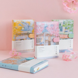 Creative agenda romance cherry blossom notebook illustration grid hand-painted school diary office