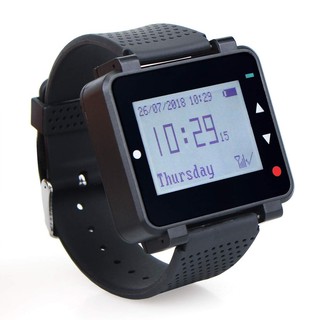 FJnl RETEKESS T128 Restaurant Pager System Customize Wrist Watch Pager Buzzer Rechargeable Caregiver
