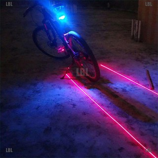 2 Laser +5 LED Rear Cycling Bicycle Bike Tail Safety Warning Flashing Lamp Light