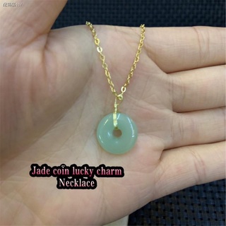 ℡▼jade coin lucky charm necklace