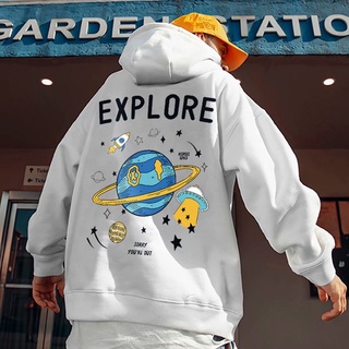 ❁☑❈[High Quality] Men's Hoodie Jacket Oversized Sweatshirt Pullover Hooded Loose NASA