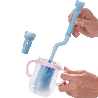 2 PCS/Set Baby Bottle Cleaner Silicone Baby Feeding Bottle Brush with Long Handle Teat Pacifier Brush (6)