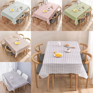 4 Size Home Living Table Cloth Waterproof Plaid Printed Rectangle Table Cover Tablecloth